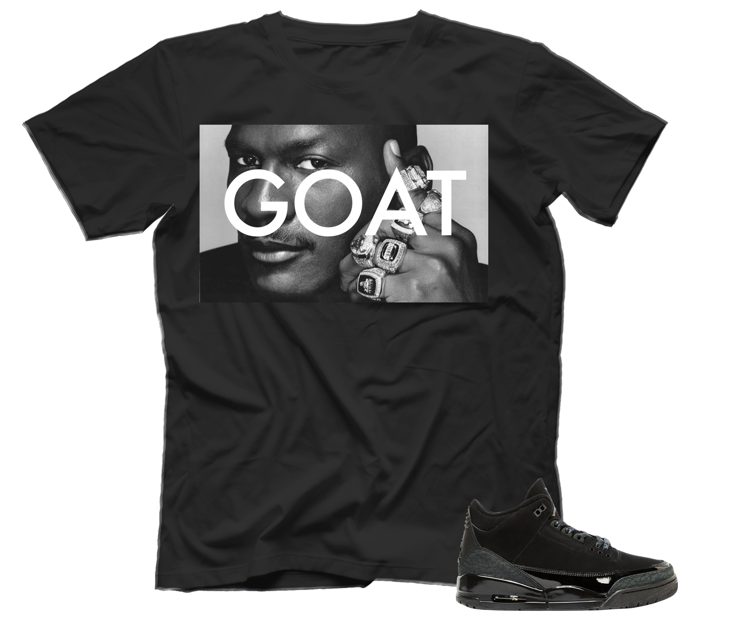 6 Ring Goat (Tee) Air Jordan 3 Black Cat