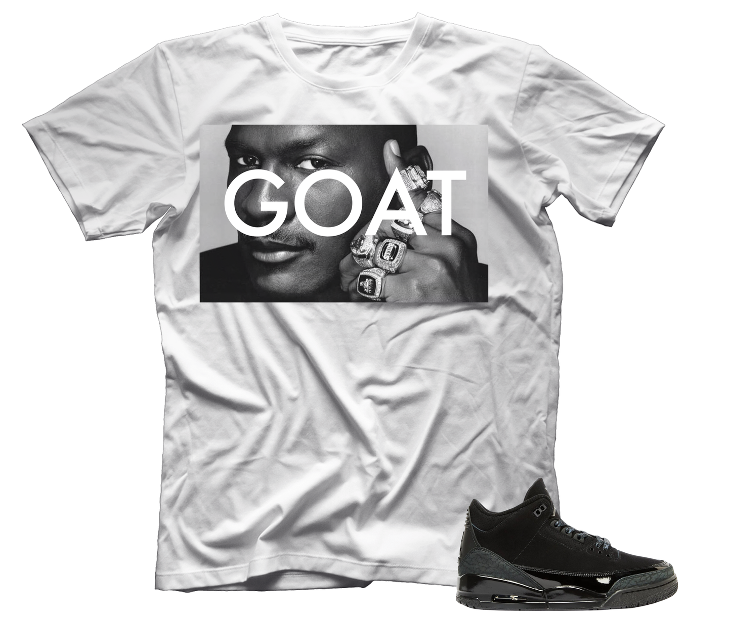 6 Ring Goat (Tee) Air Jordan 3 Black Cat