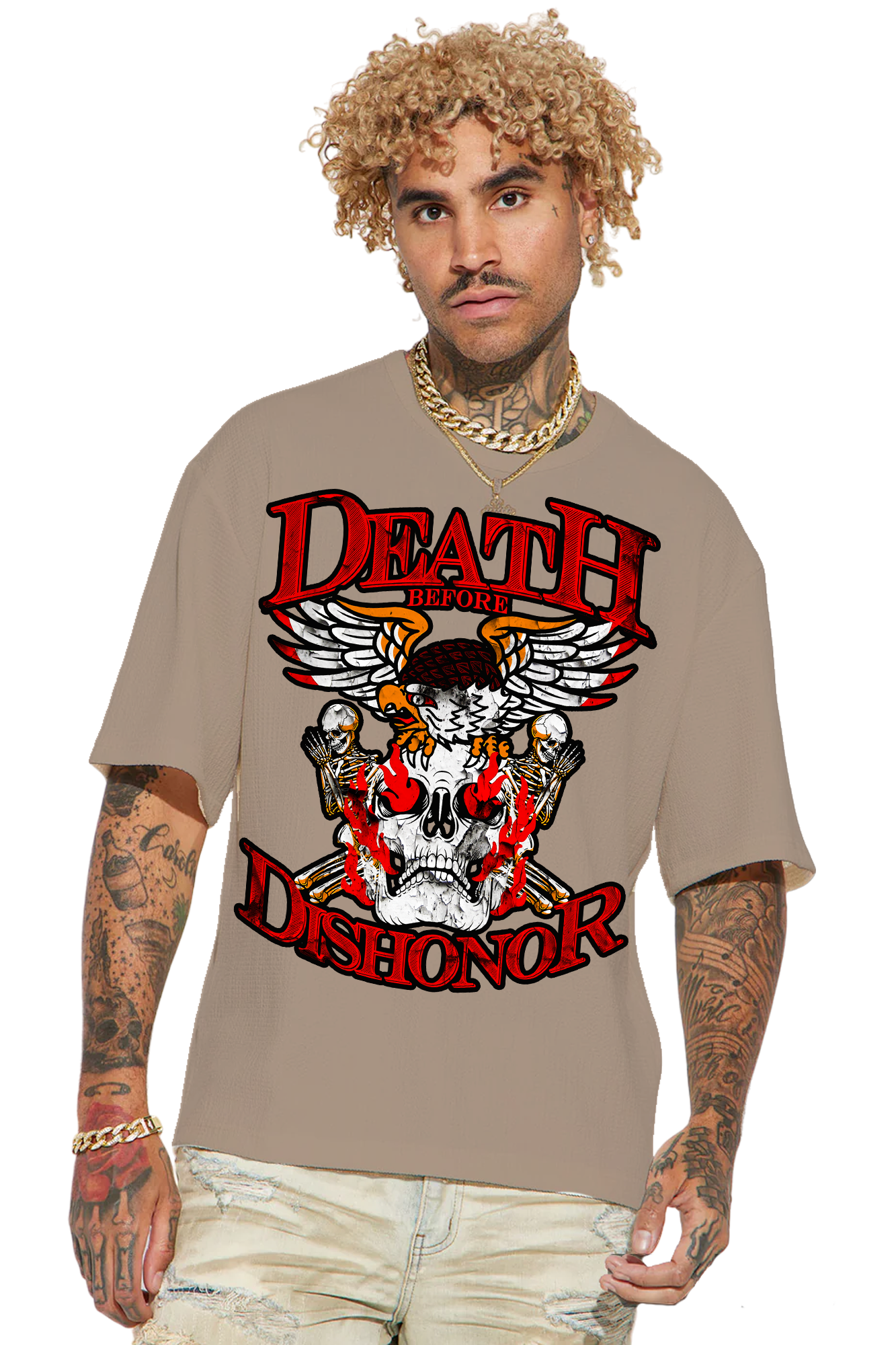 DEATH BEFORE DISHONOR BVA T-SHIRT