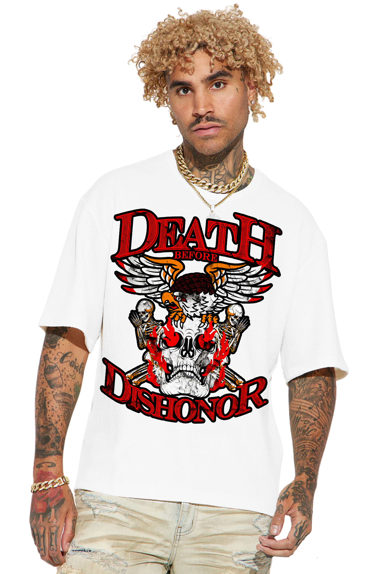 DEATH BEFORE DISHONOR BVA T-SHIRT