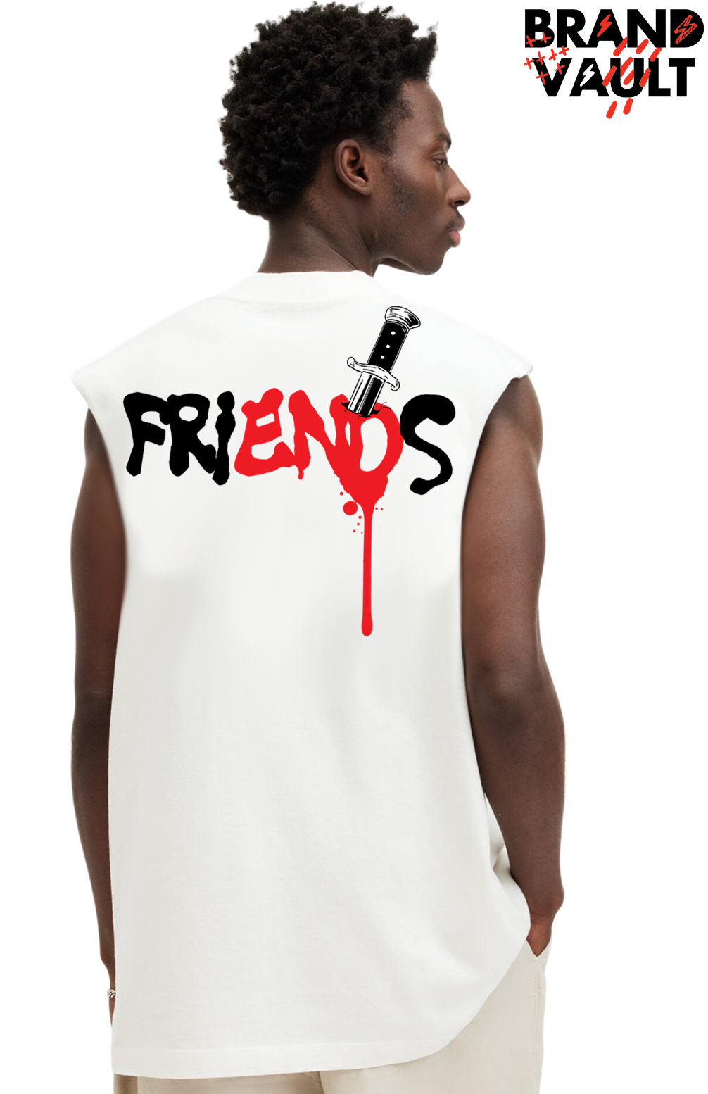 FRIENDS END! BVA SLEEVELESS DESIGNER TEE