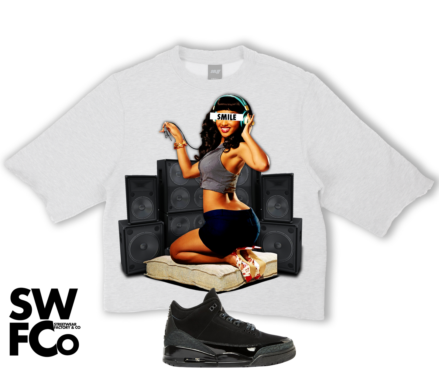Music Lady (Cropped) Air Jordan 3 Black Cat