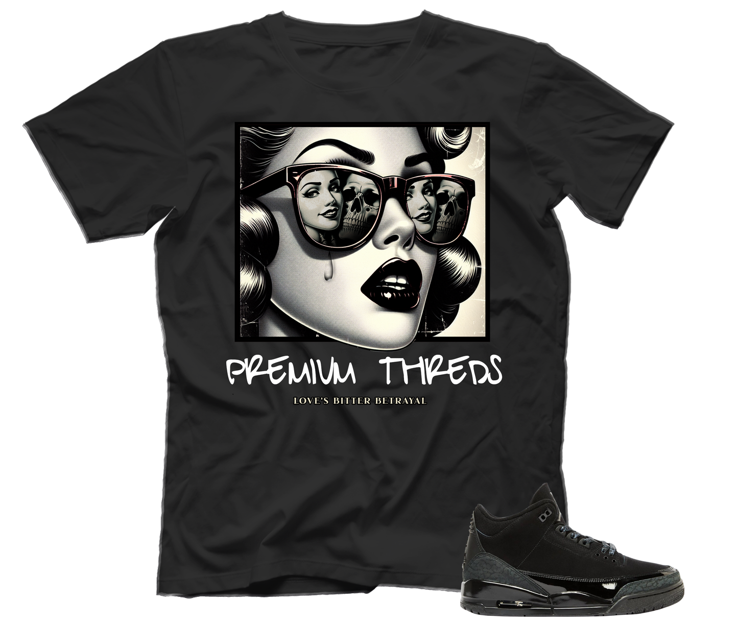 Pretty Face (Tee) Air Jordan 3 Black Cat
