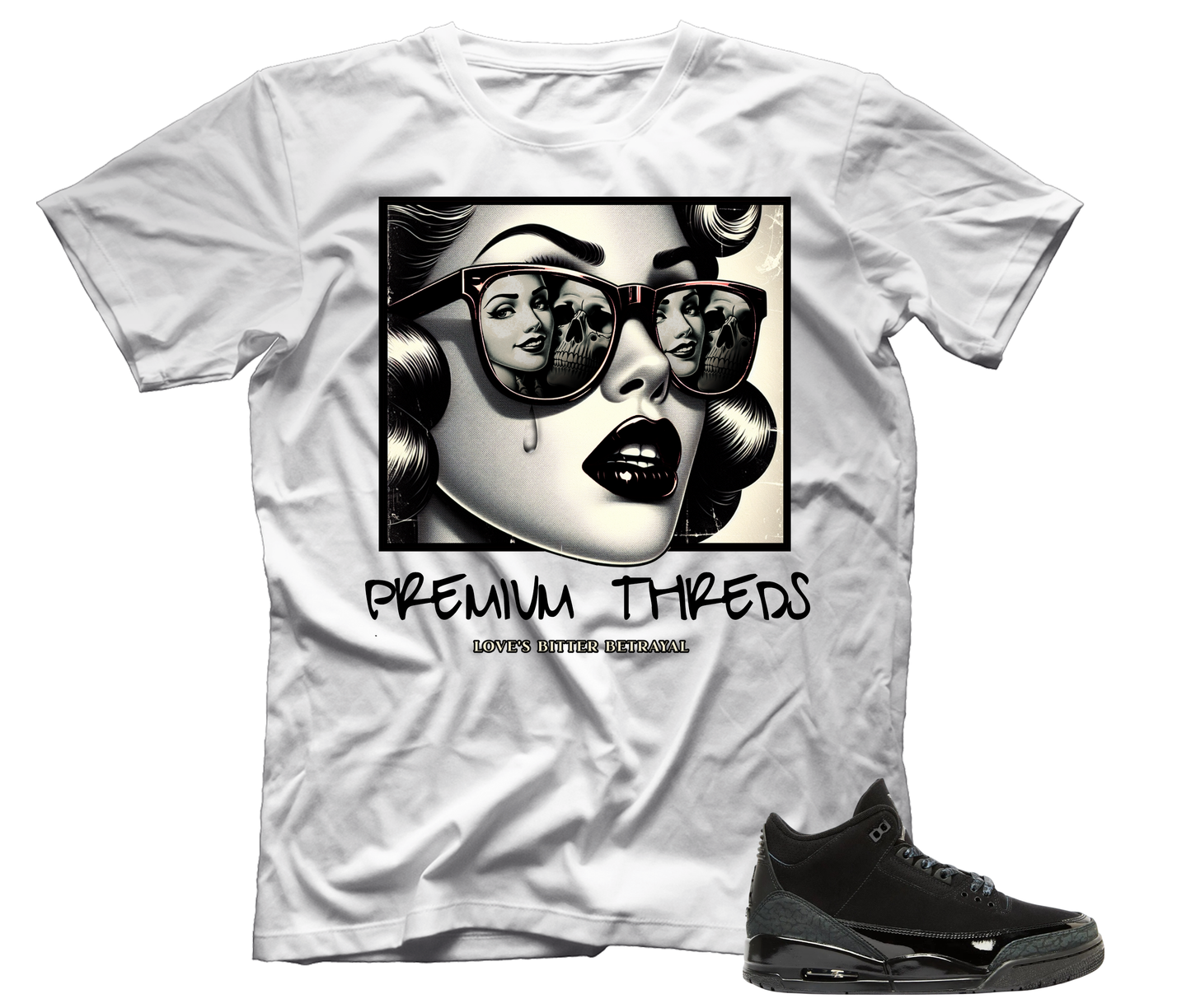 Pretty Face (Tee) Air Jordan 3 Black Cat