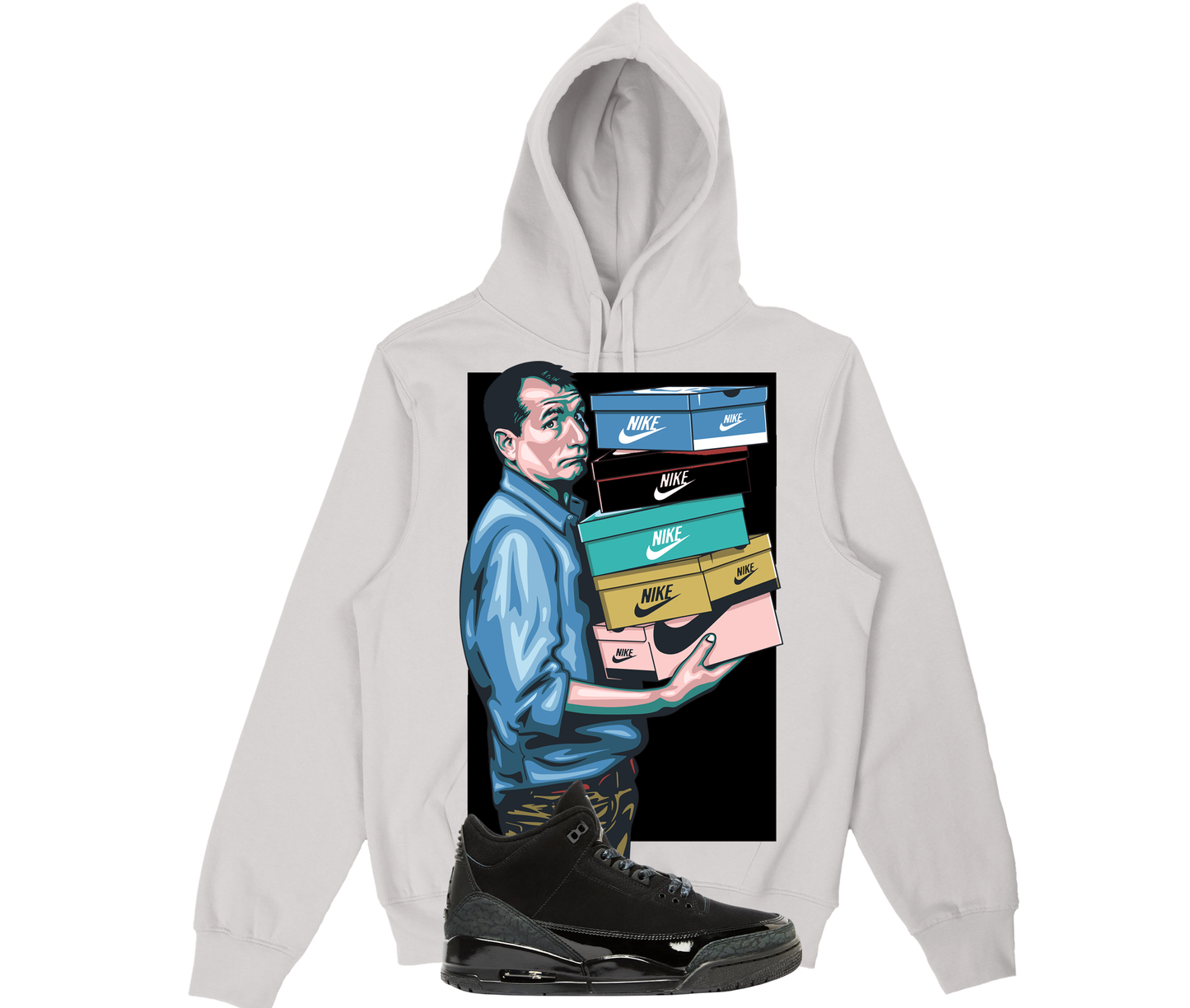 "Love & Smeakers" Jordan Black Cat 3's Hoodie