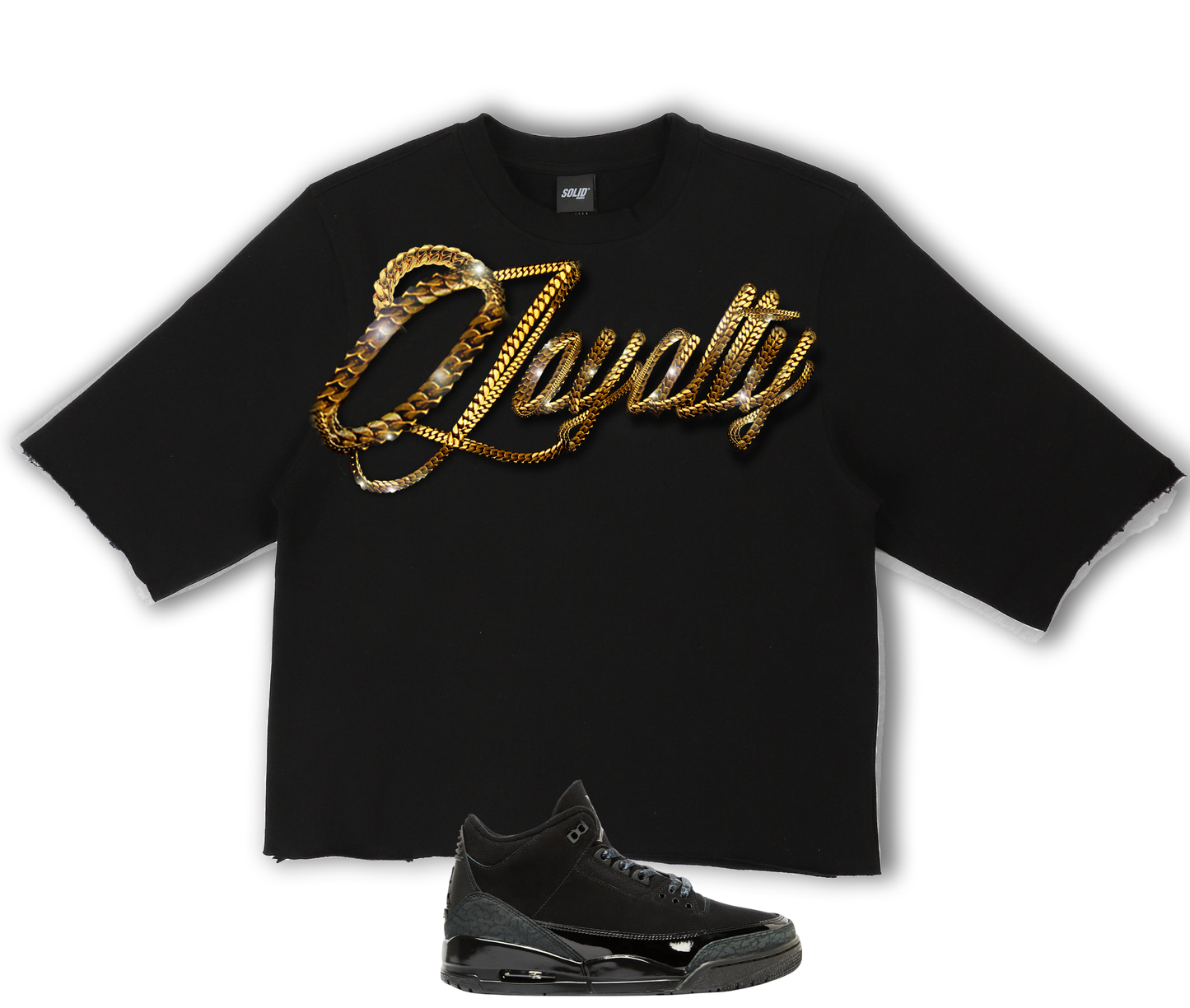Loyalty (Cropped) Air Jordan 3 Black Cat