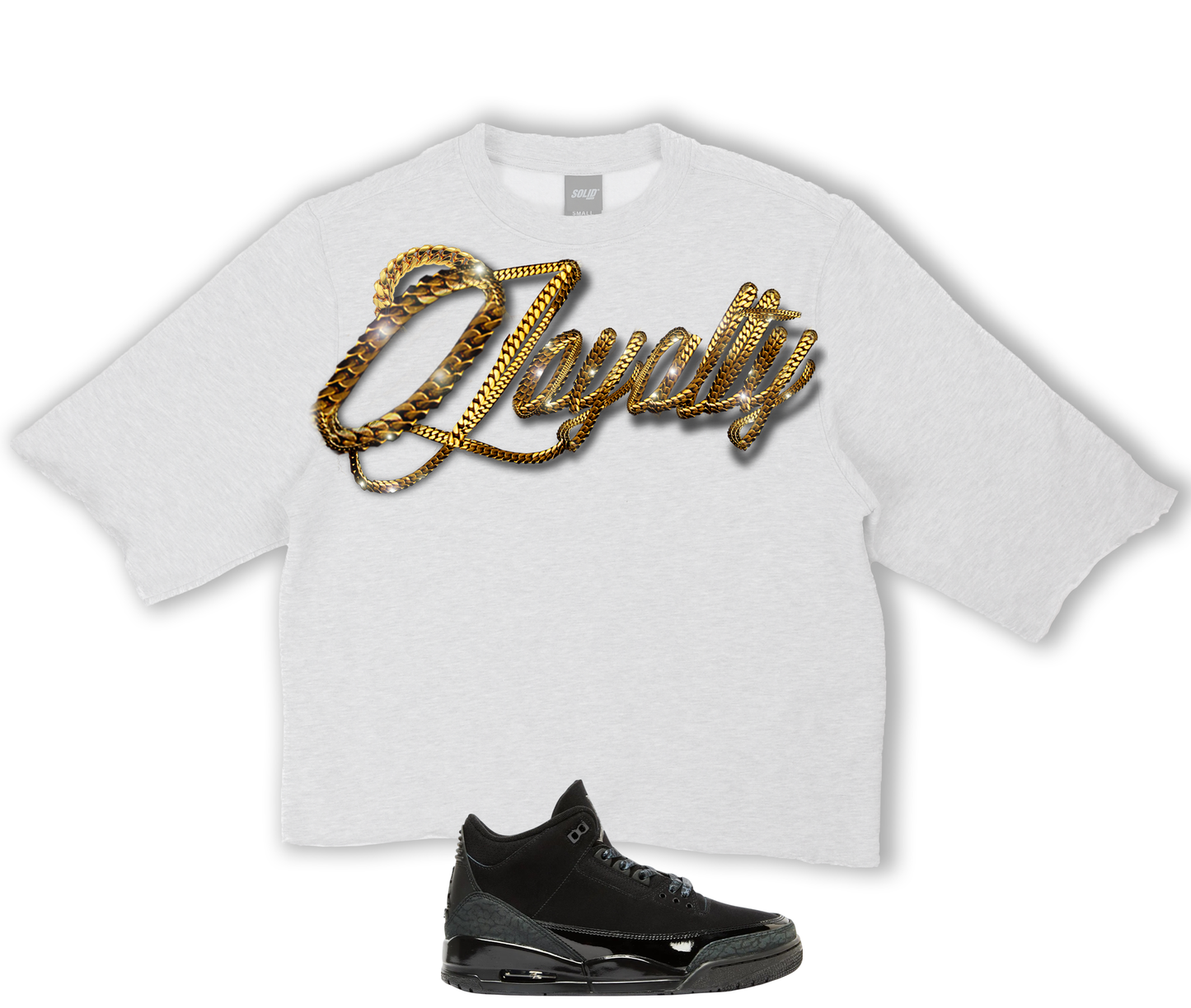 Loyalty (Cropped) Air Jordan 3 Black Cat