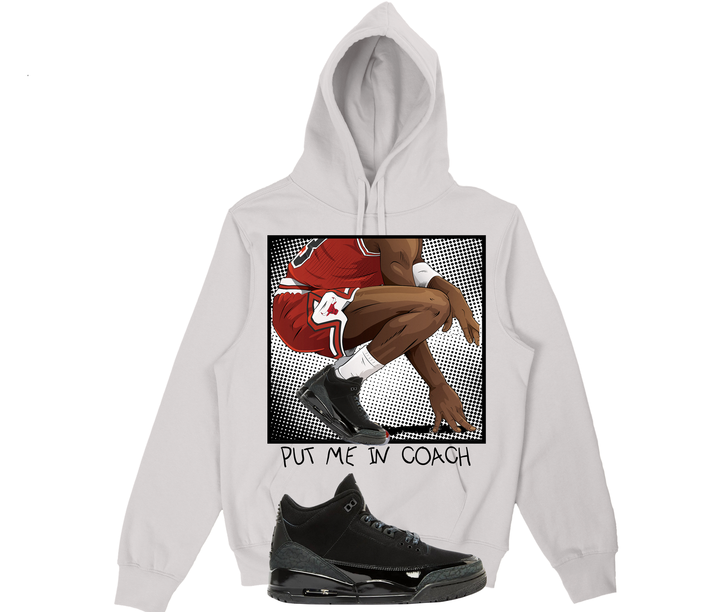 Put me in Coach (Hoodie) Air Jordan 3 Black Cat