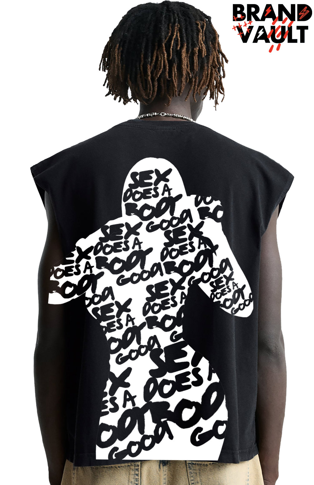 SEX DOES A BODY GOOD BVA SLEEVELESS DESIGNER TEE