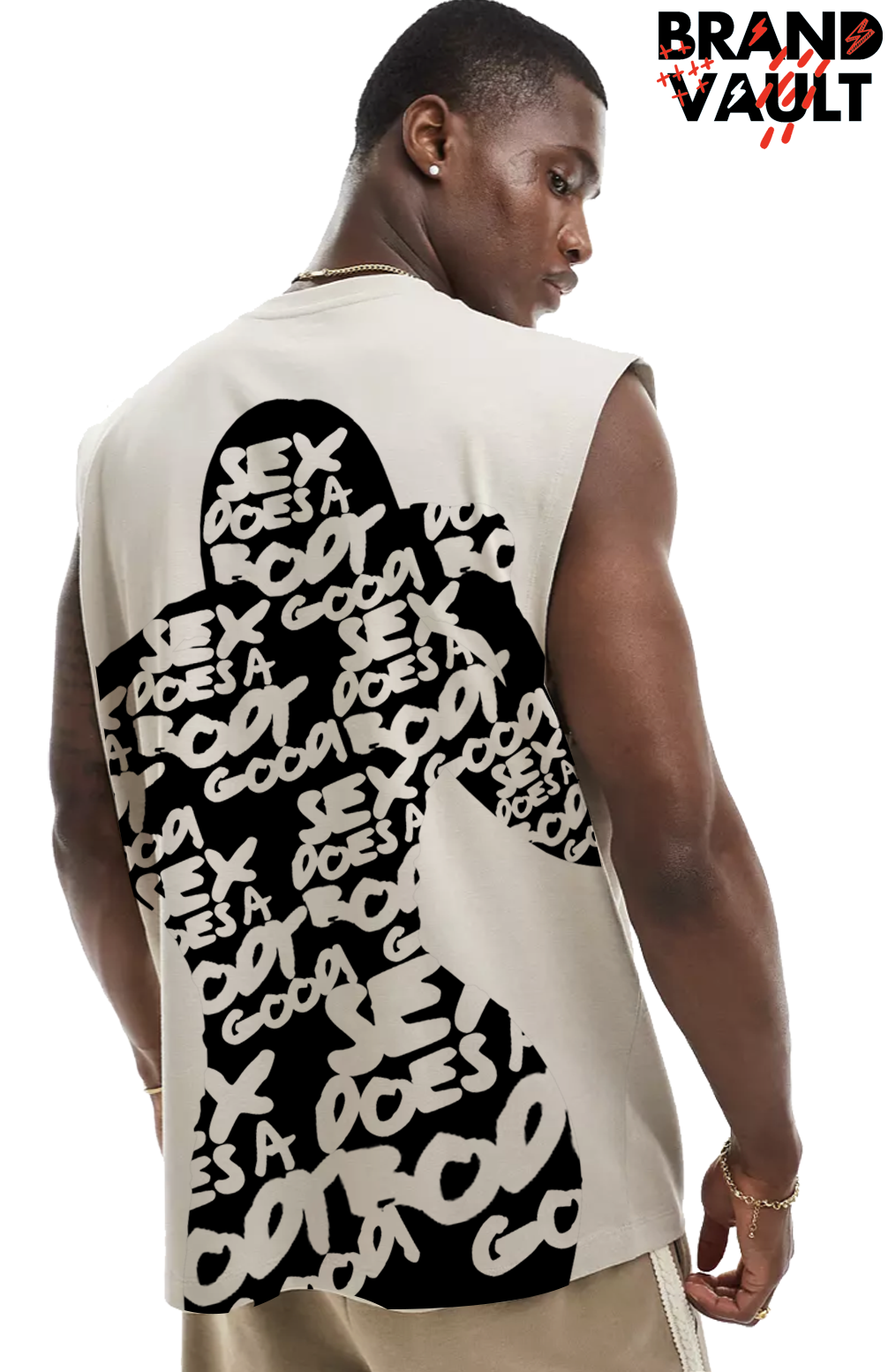 SEX DOES A BODY GOOD BVA SLEEVELESS DESIGNER TEE