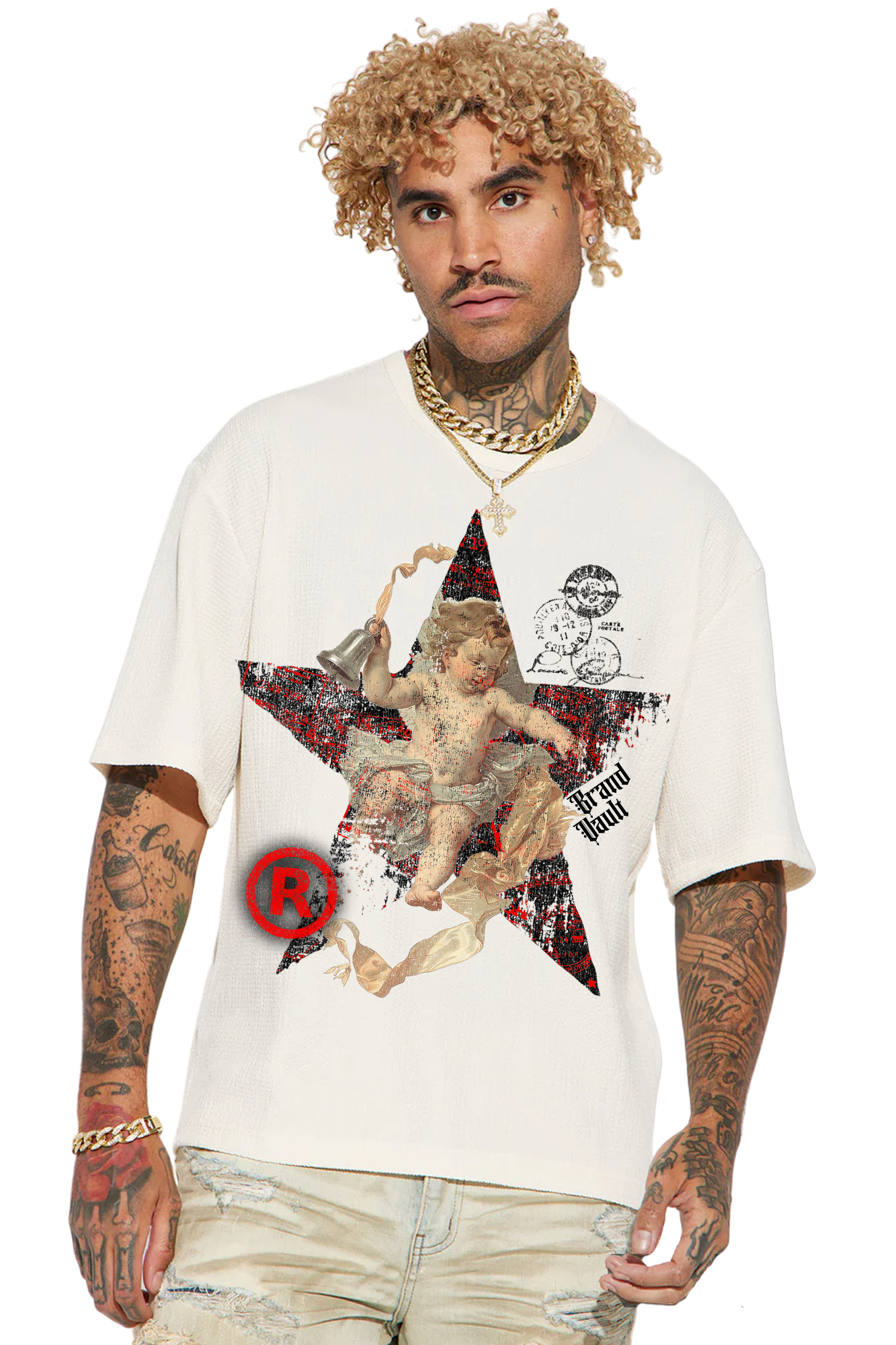 BABY STAR BOX CROPPED TEE BVA