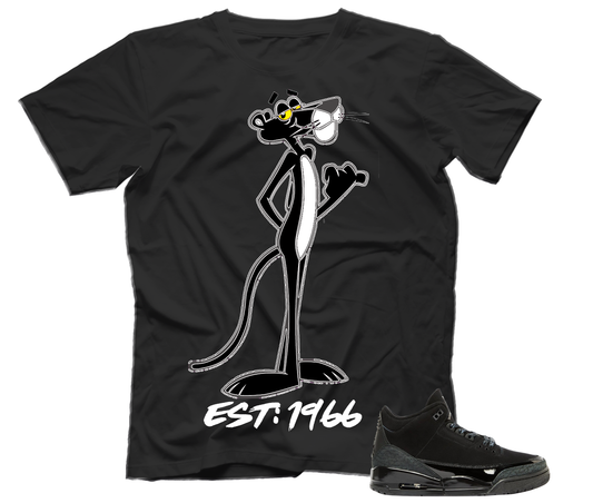 Pink Panther (Tee) Air Jordan 3 Black Cat