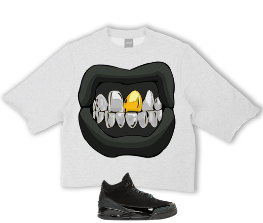 Gold Tooth (Cropped) Air Jordan 3 Black Cat