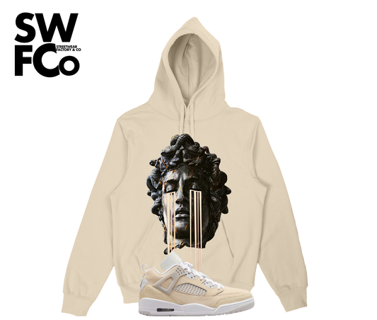 "Crying Staue" Jordan Spizike Low Sand Drift Hoodie