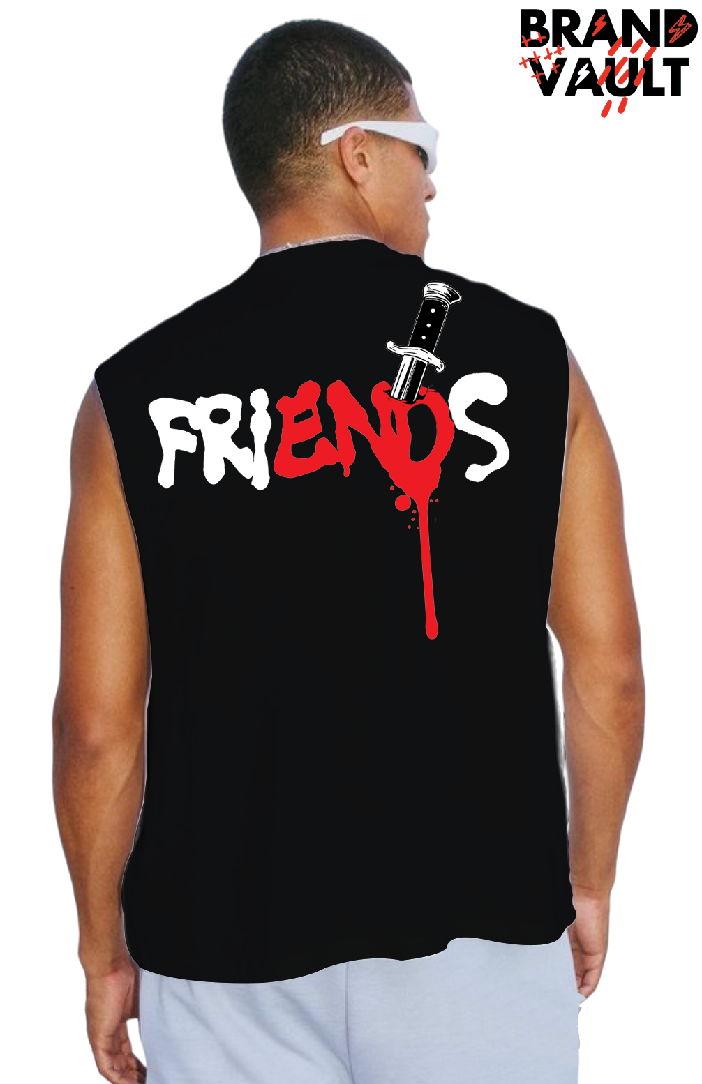 FRIENDS END! BVA SLEEVELESS DESIGNER TEE