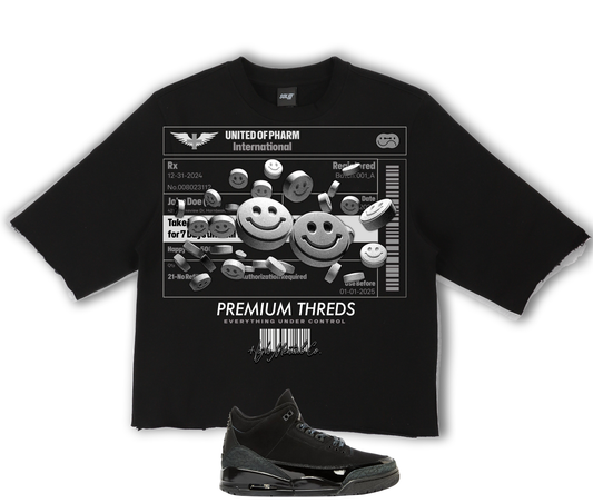 Pills (Cropped) Air Jordan 3 Black Cat