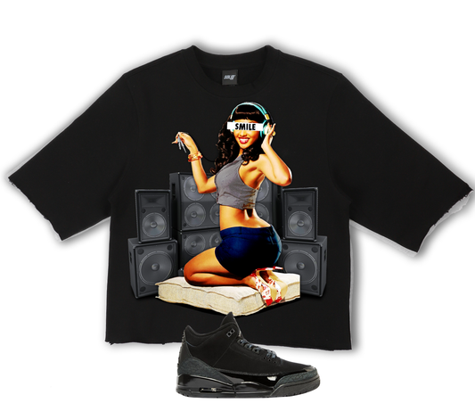 Music Lady (Cropped) Air Jordan 3 Black Cat