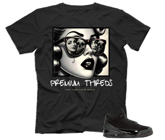 Pretty Face (Tee) Air Jordan 3 Black Cat