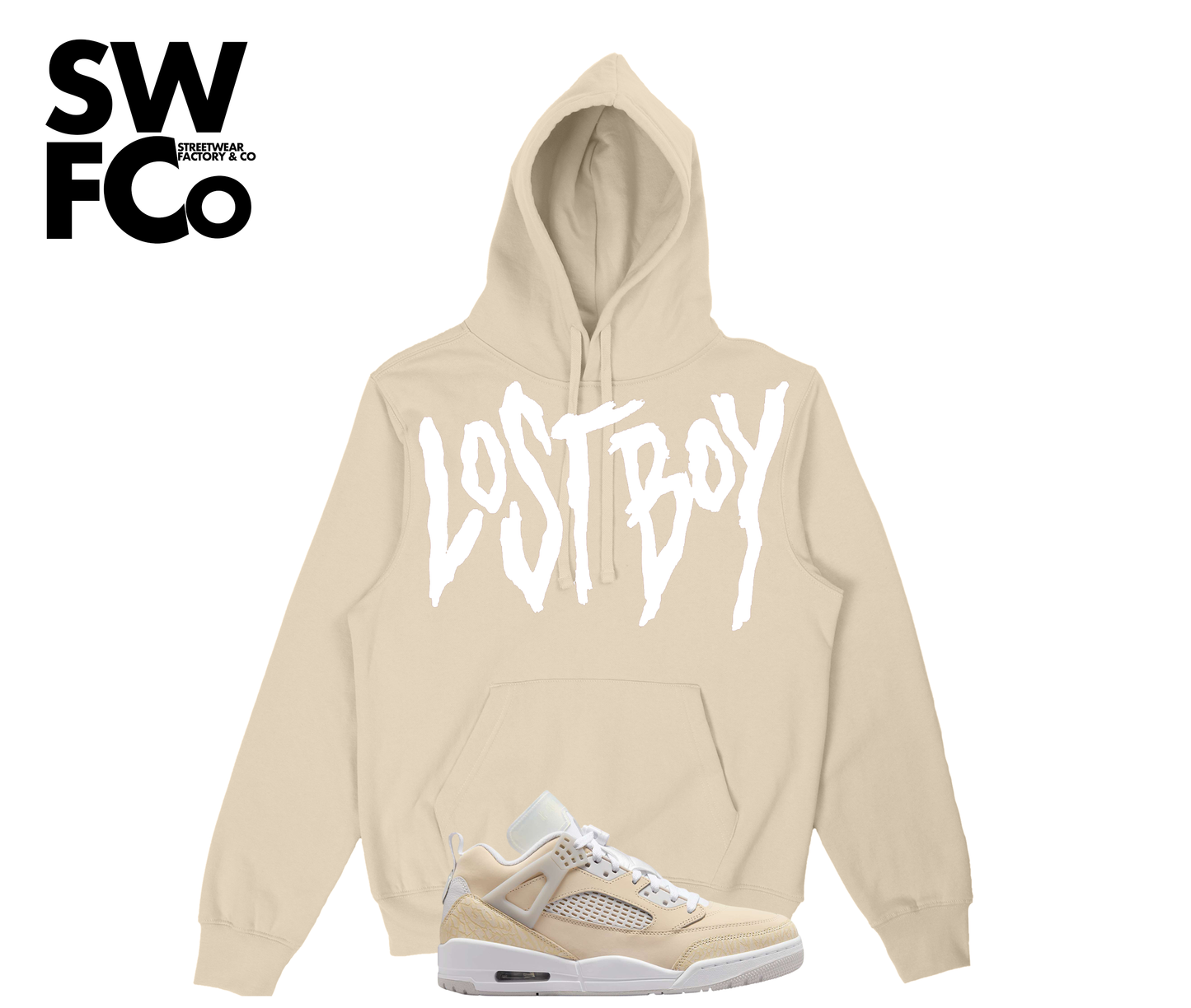 "Lostboy" Jordan Spizike Low Sand Drift Hoodie