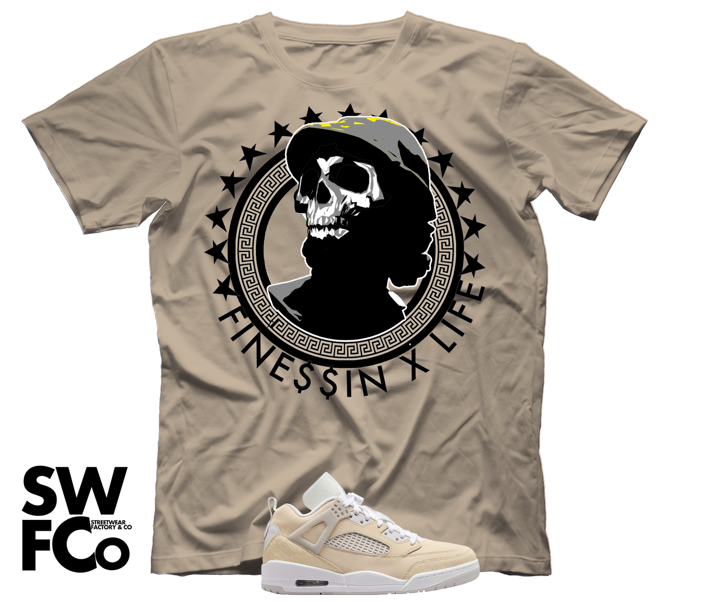 "Finne$$in X Life" Jordan Spizike Low Sand Drift