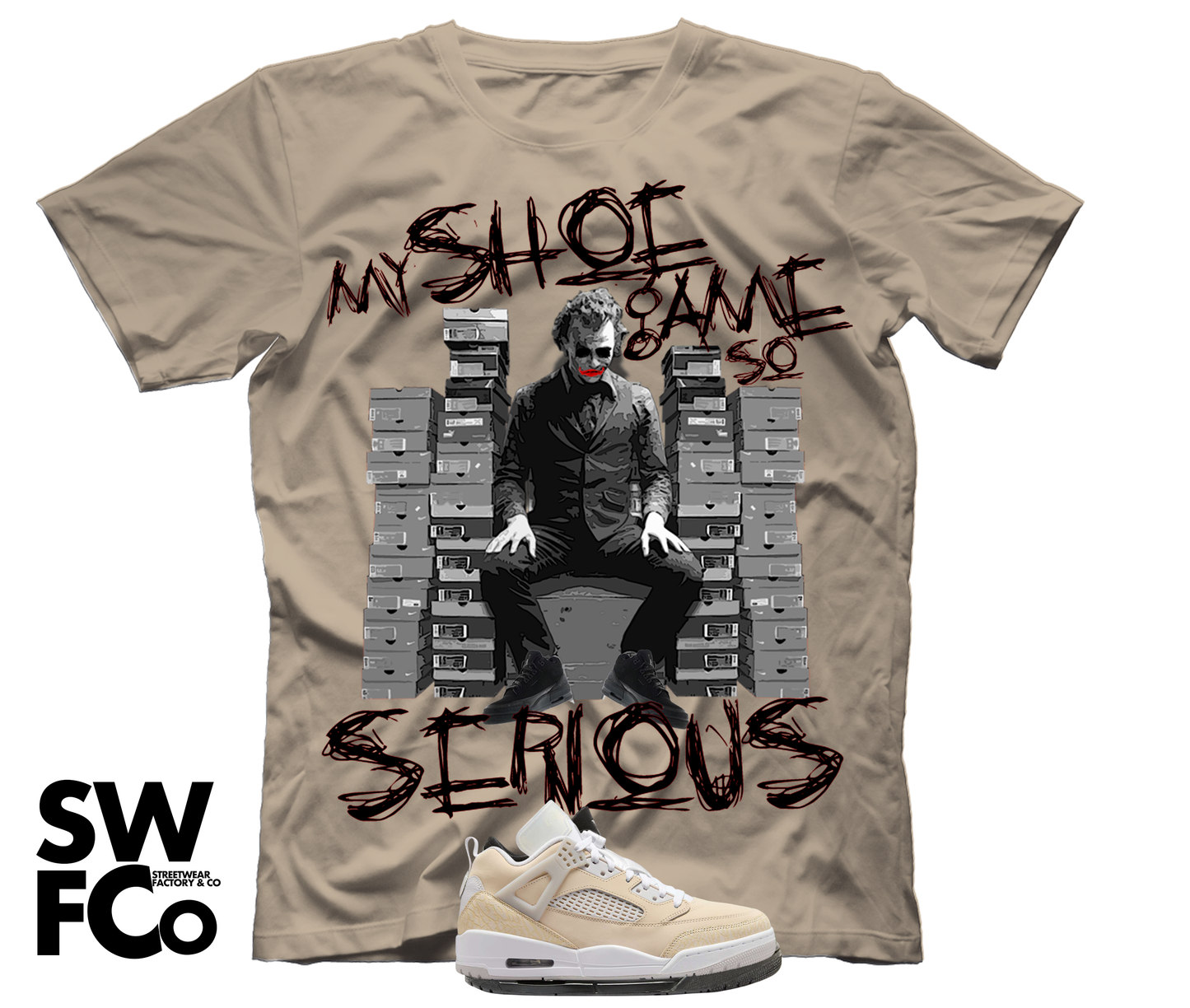 "My Shoe Game so Serious" Jordan Spizike Low Sand Drift